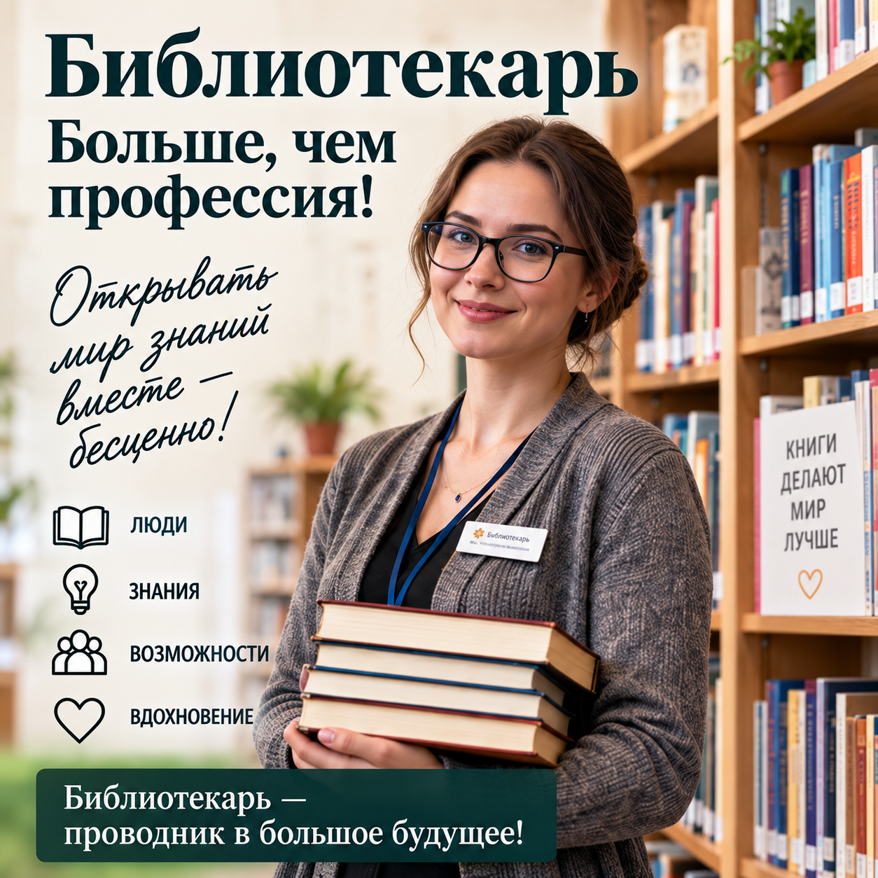 Библиотекарь — больше, чем профессия: люди, знания, возможности и вдохновение.